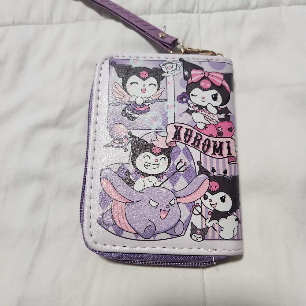 Unk Purple Cartoon Wallet Bag